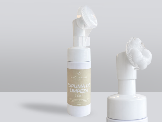 Espuma de limpeza 3 em 1